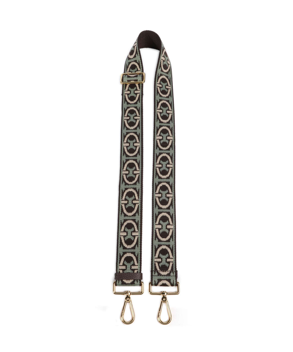 Coccinelle Nastro Monogram Tricolor Bag strap multicolour/green/brun