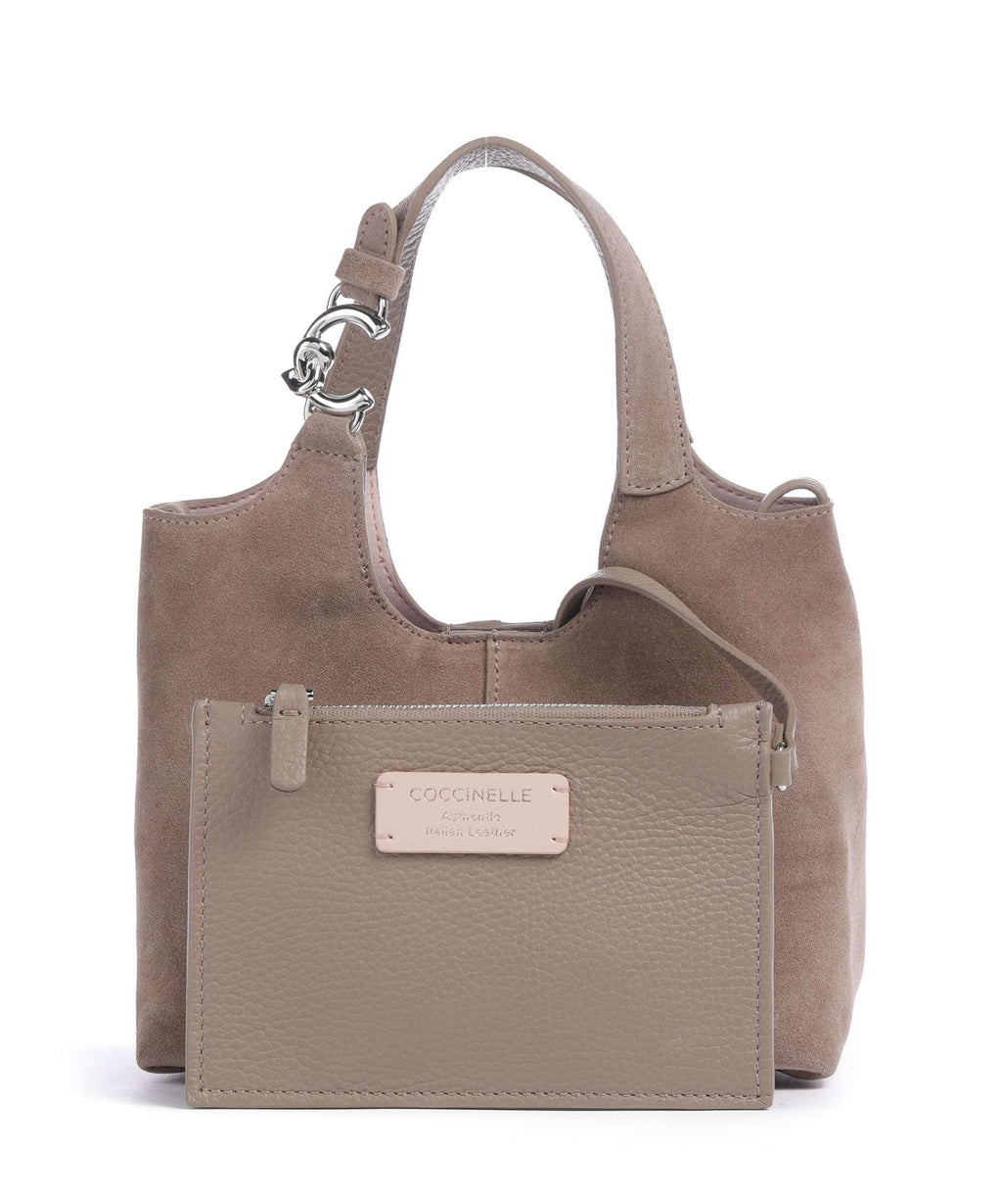 Coccinelle C-Easy Suede Handbag warm taupe
