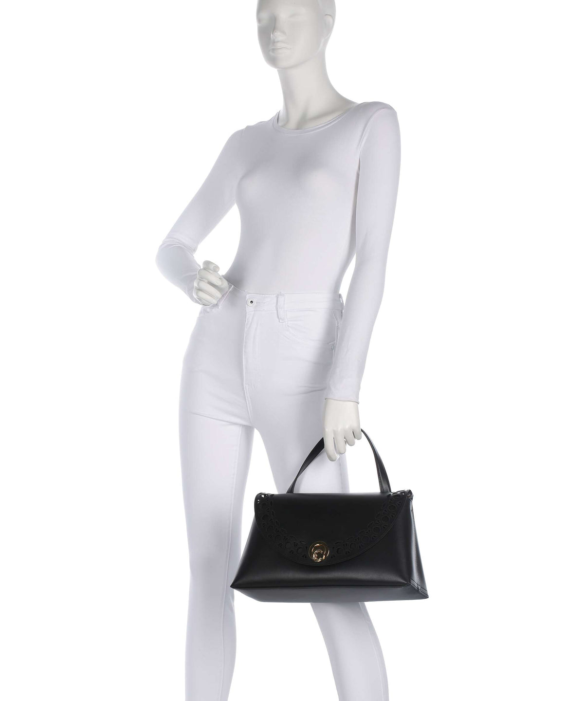 Coccinelle Nikla Monogram Sangallo Handbag noir