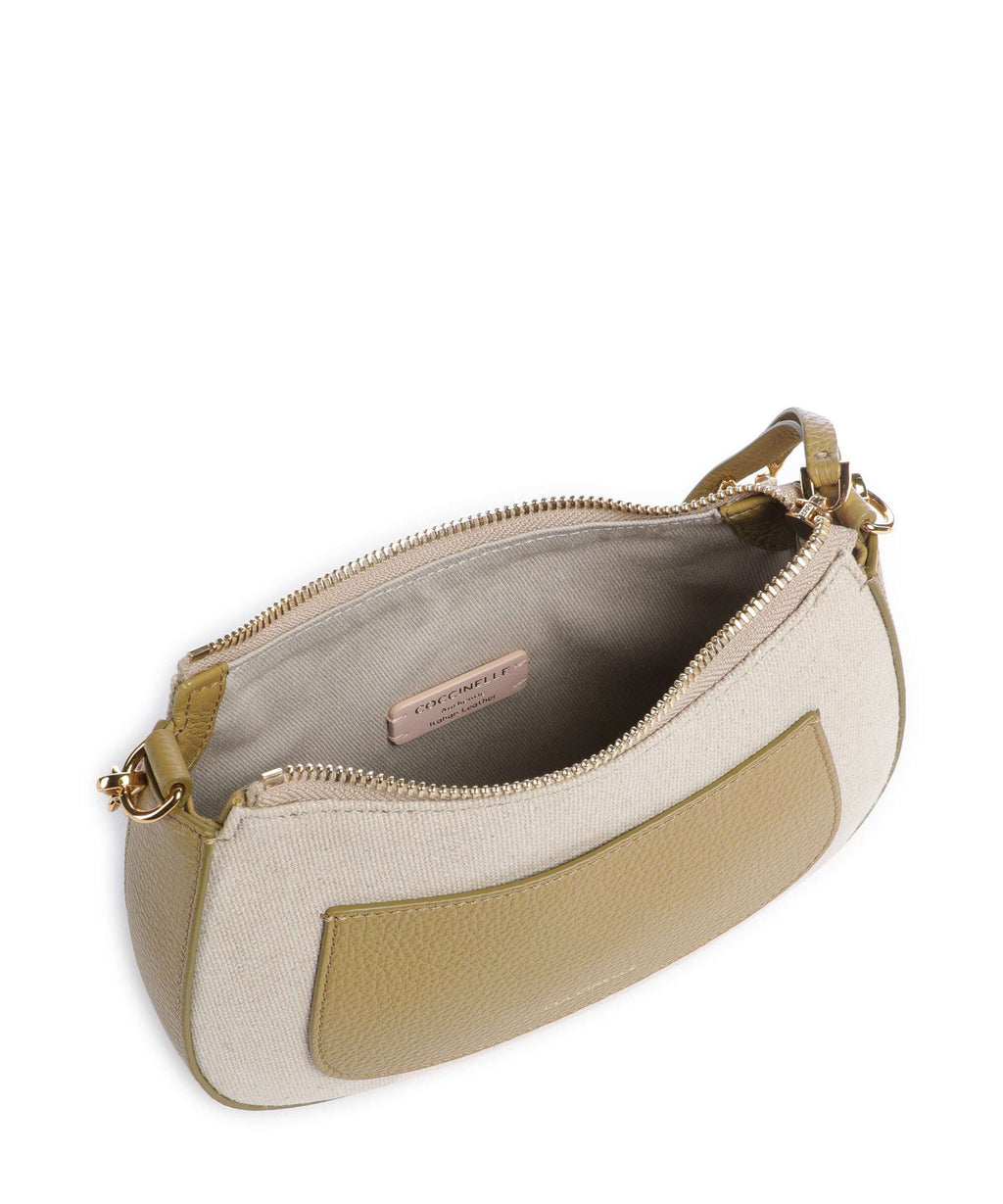 Coccinelle C-Easy Canvas Crossbody bag natural/seagrass