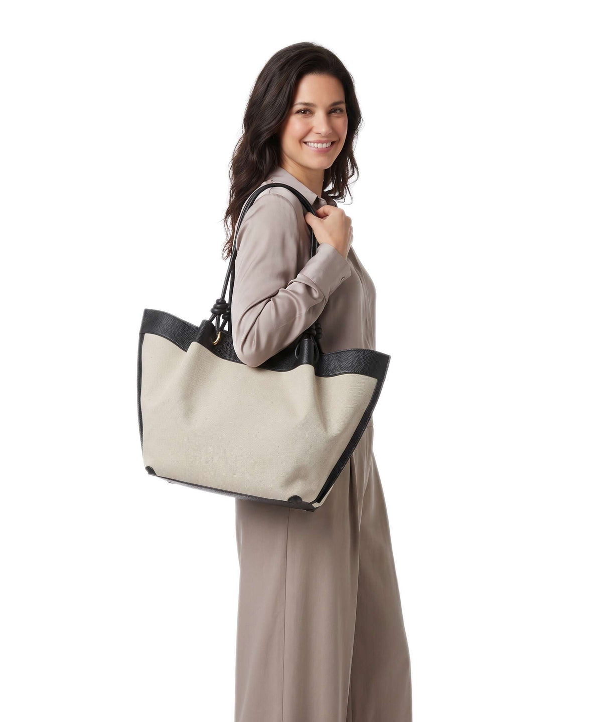Coccinelle Finn Canvas Tote bag natural/noir