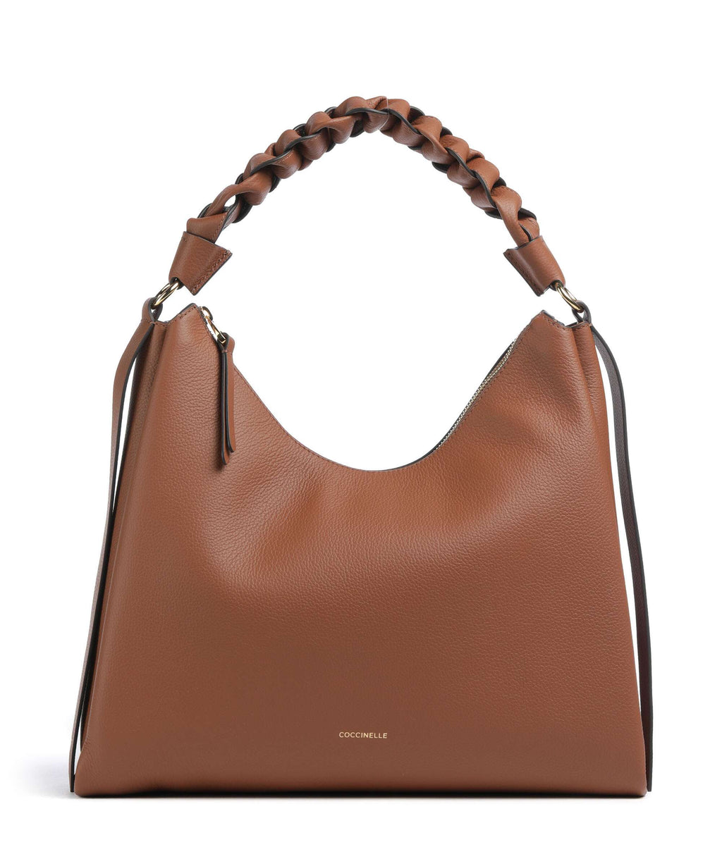 Coccinelle Boheme Grana Double Hobo bag cognac/noir