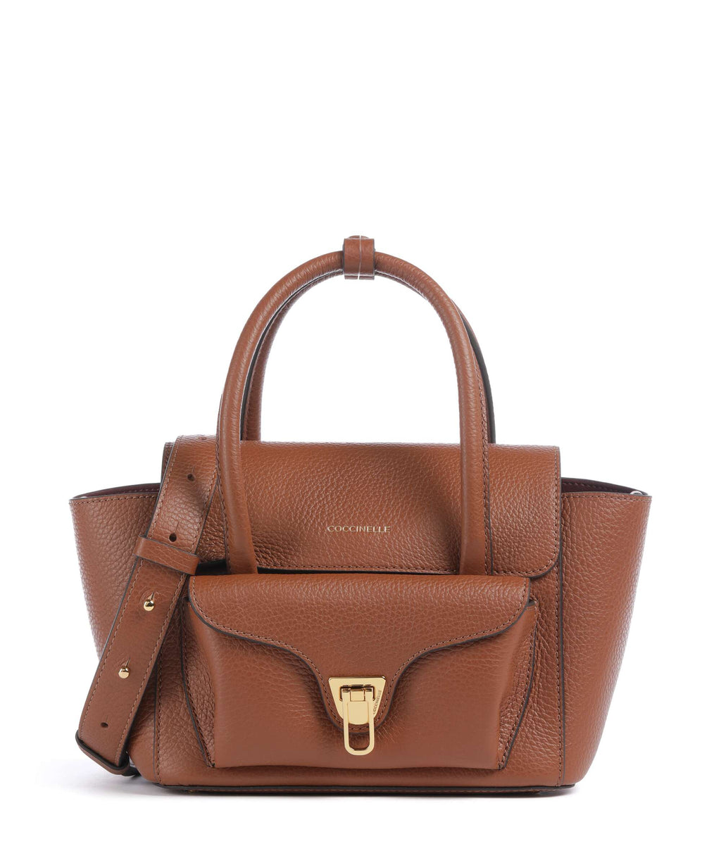 Coccinelle Beat Double Handbag cognac