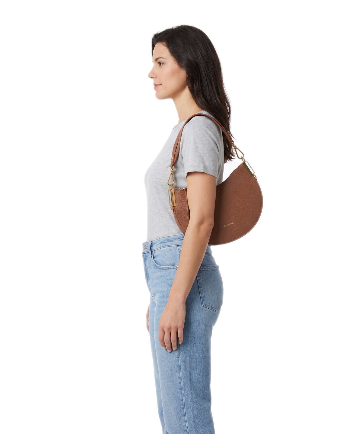 Coccinelle Sunup Shoulder bag cognac/noir