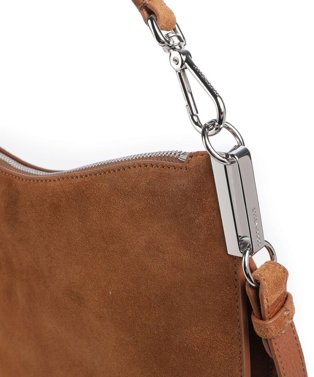 Coccinelle Sunup Suede Hobo bag cognac