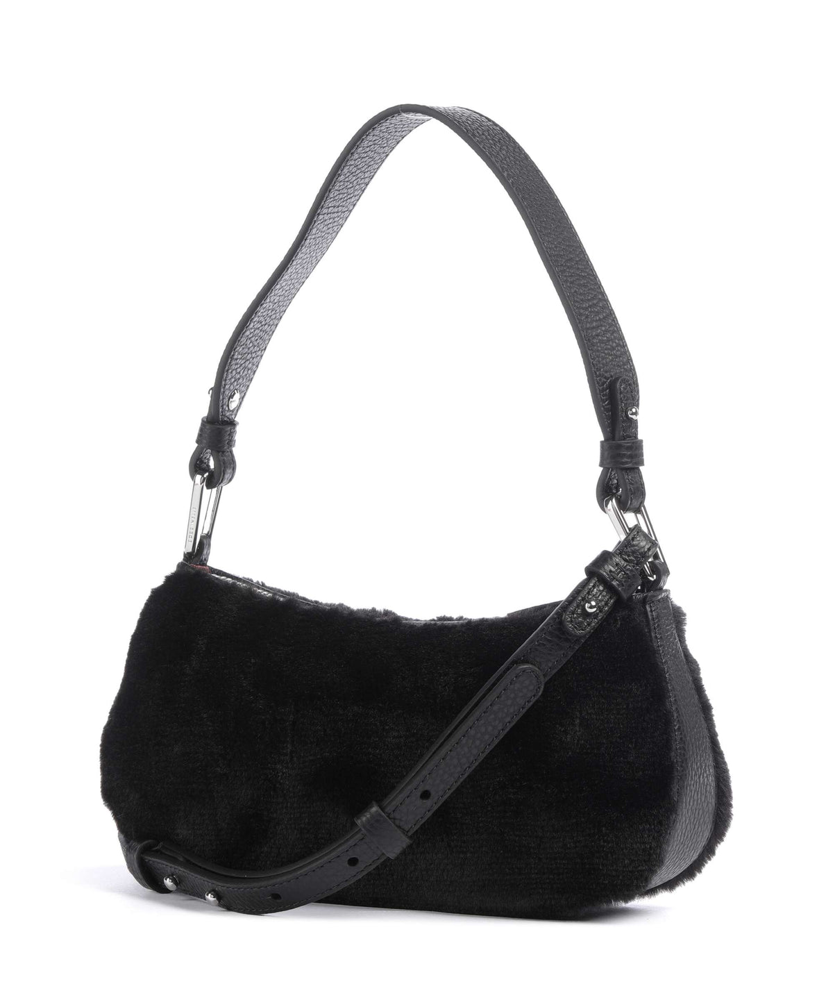 Coccinelle Merveille Synthetic fur Shoulder bag noir