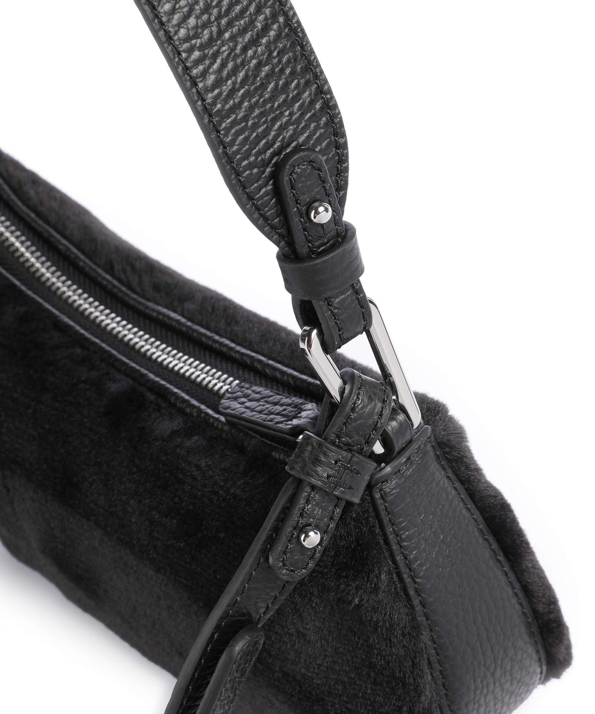 Coccinelle Merveille Synthetic fur Shoulder bag noir