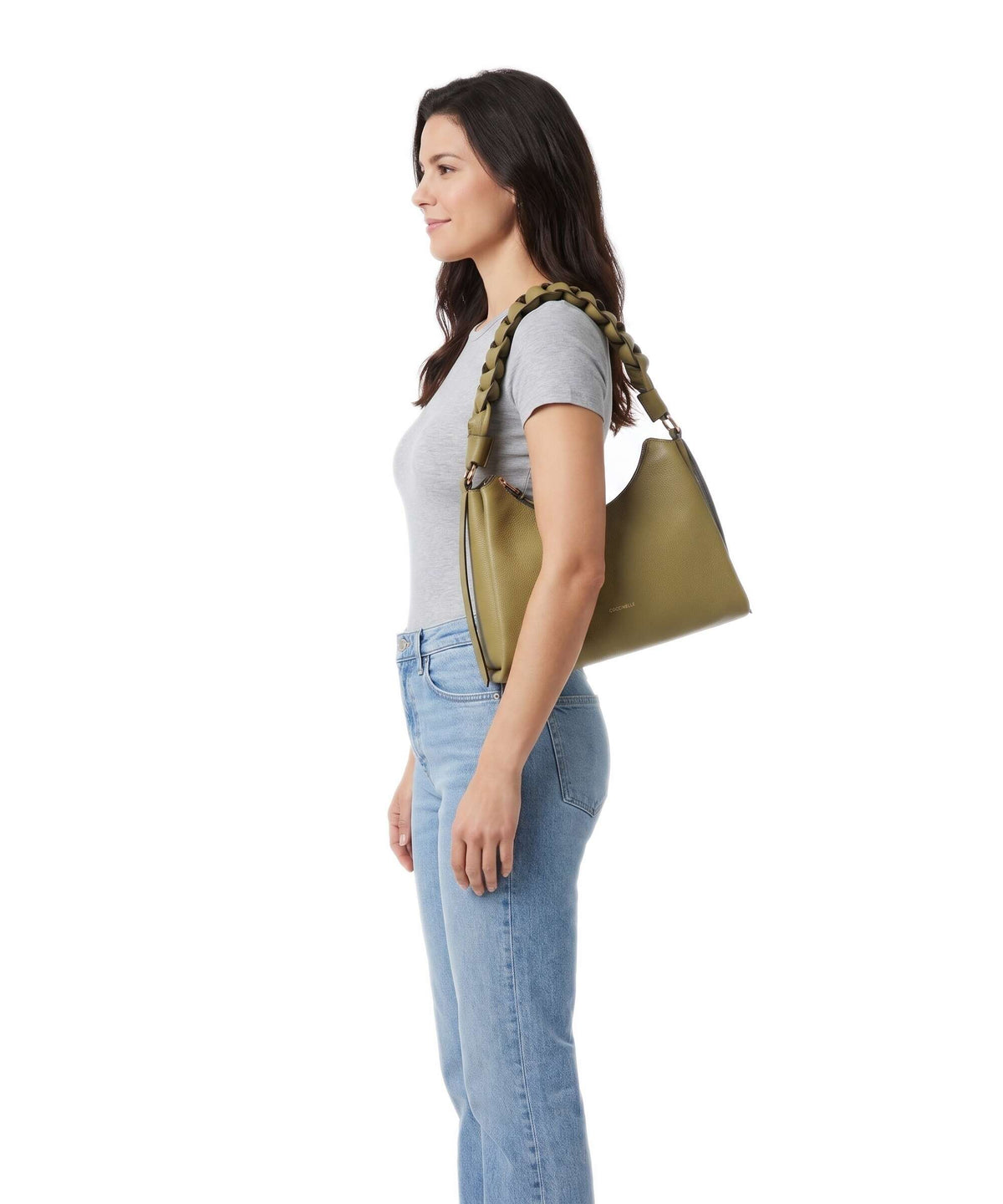 Coccinelle Boheme Grana Double Shoulder bag seagrass/sandshell