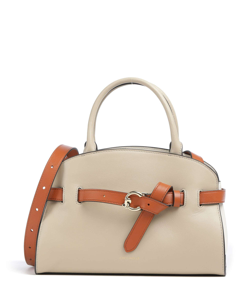 Coccinelle Sabine New Tricolor Handbag sandshell/pearl/crab