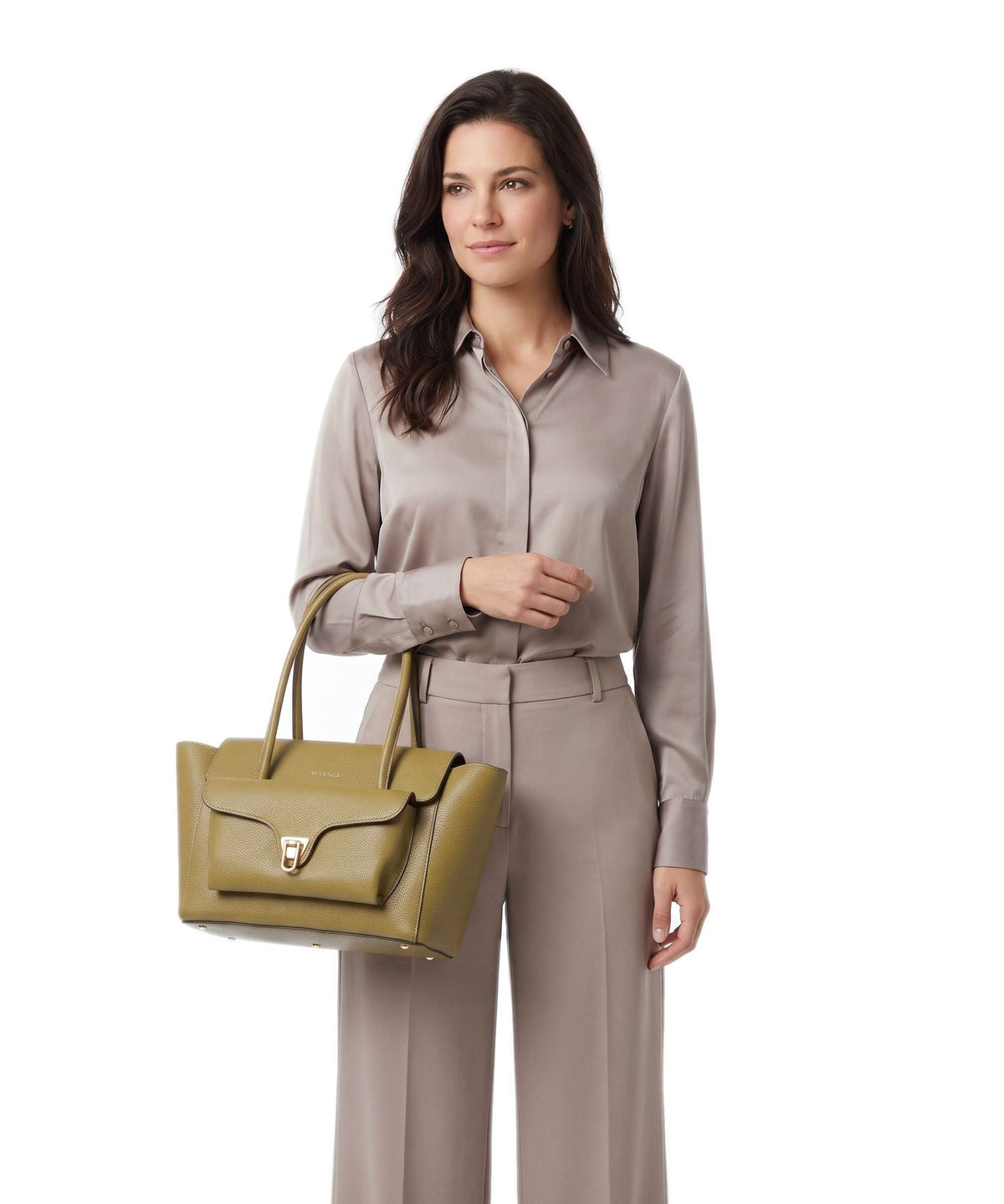 Coccinelle Beat Double Handbag seagrass