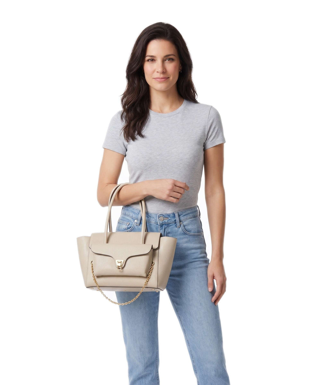 Coccinelle Beat Double Handbag sandshell