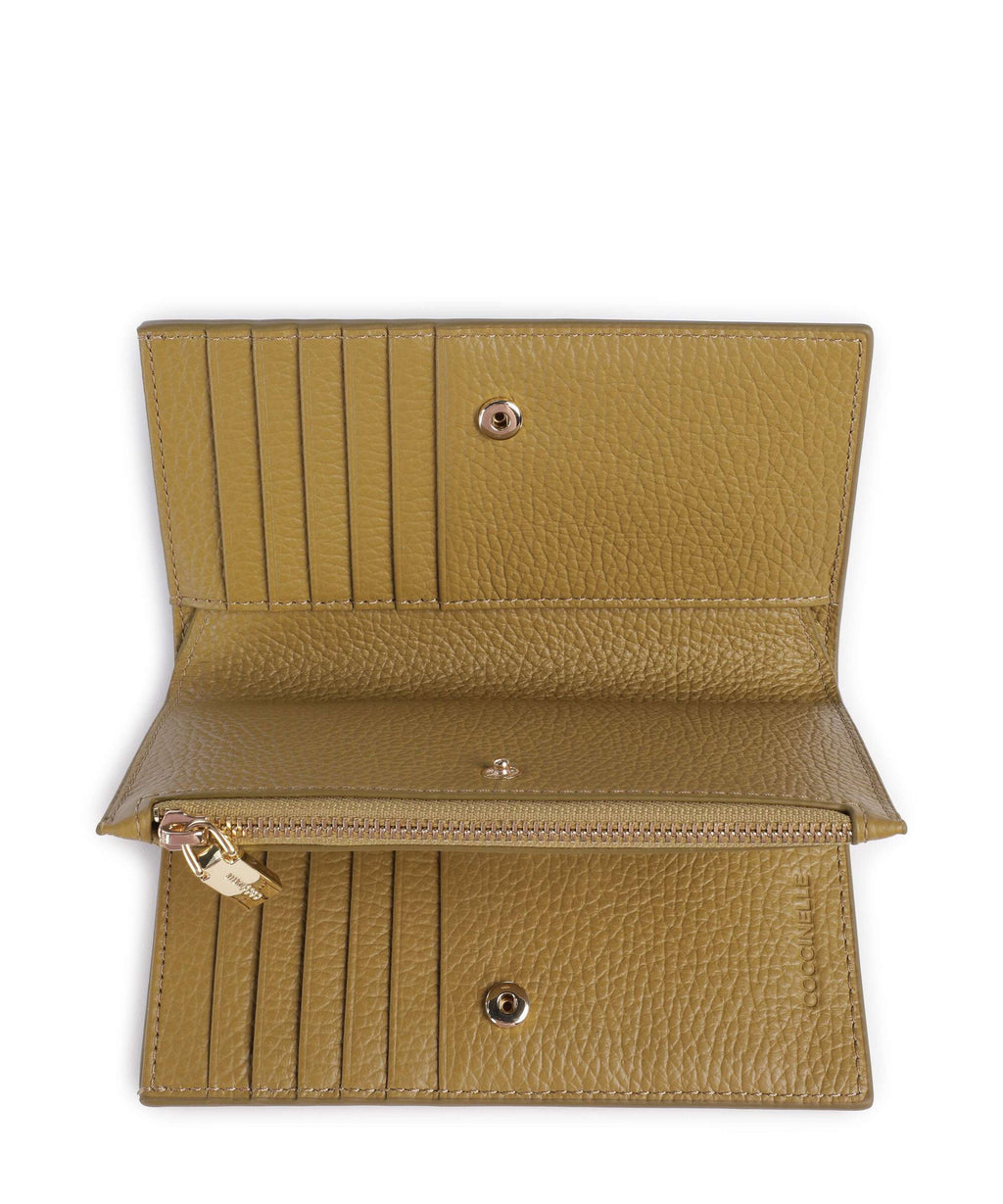 Coccinelle Metallic Soft Wallet seagrass