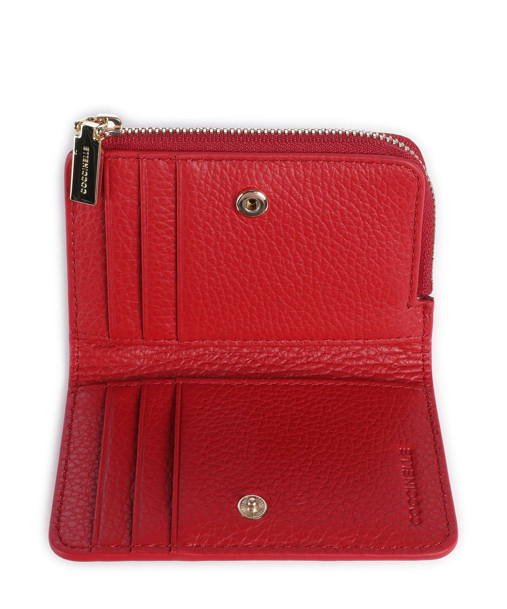 Coccinelle Metallic Soft Wallet scarlet