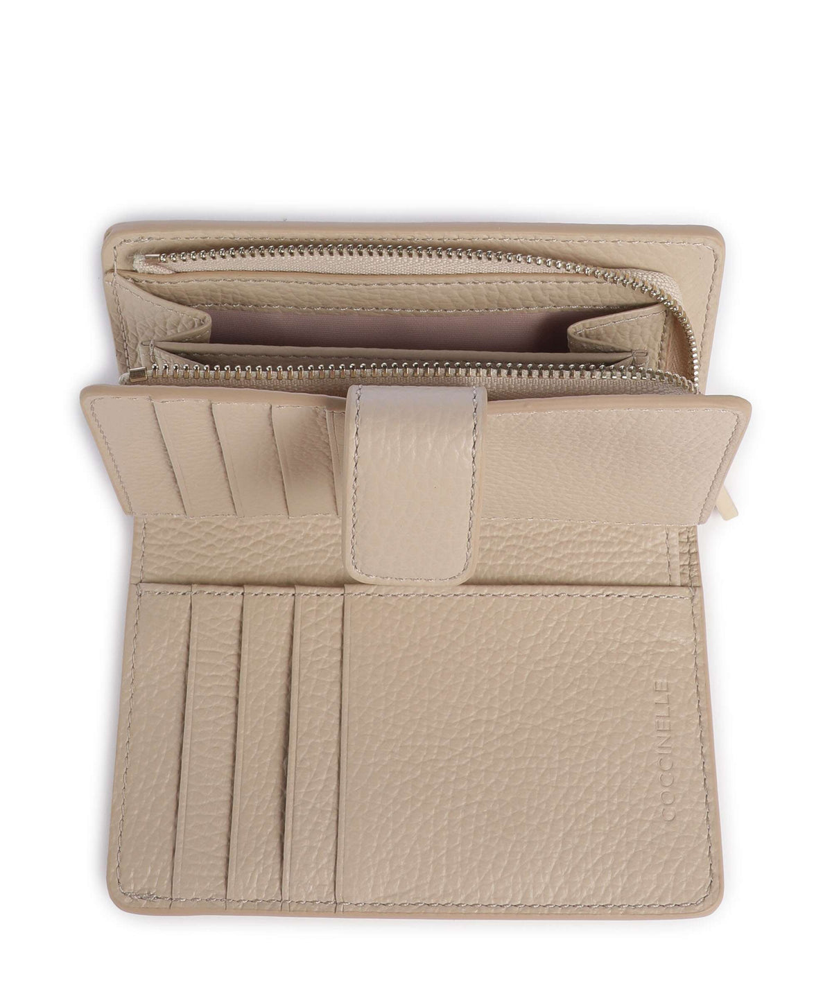 Coccinelle Metallic Soft Wallet sandshell