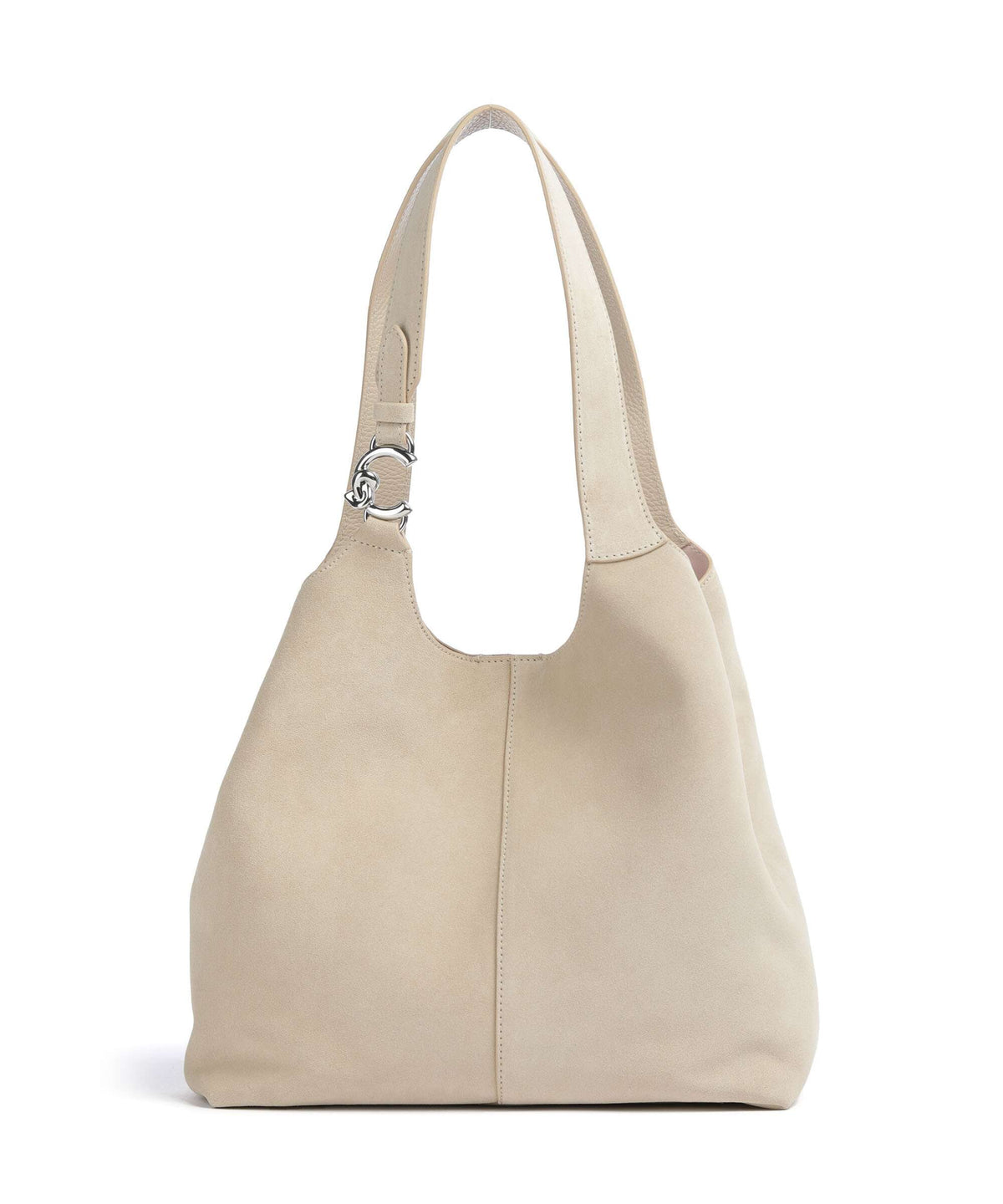 Coccinelle C-Easy Suede Hobo bag sandshell
