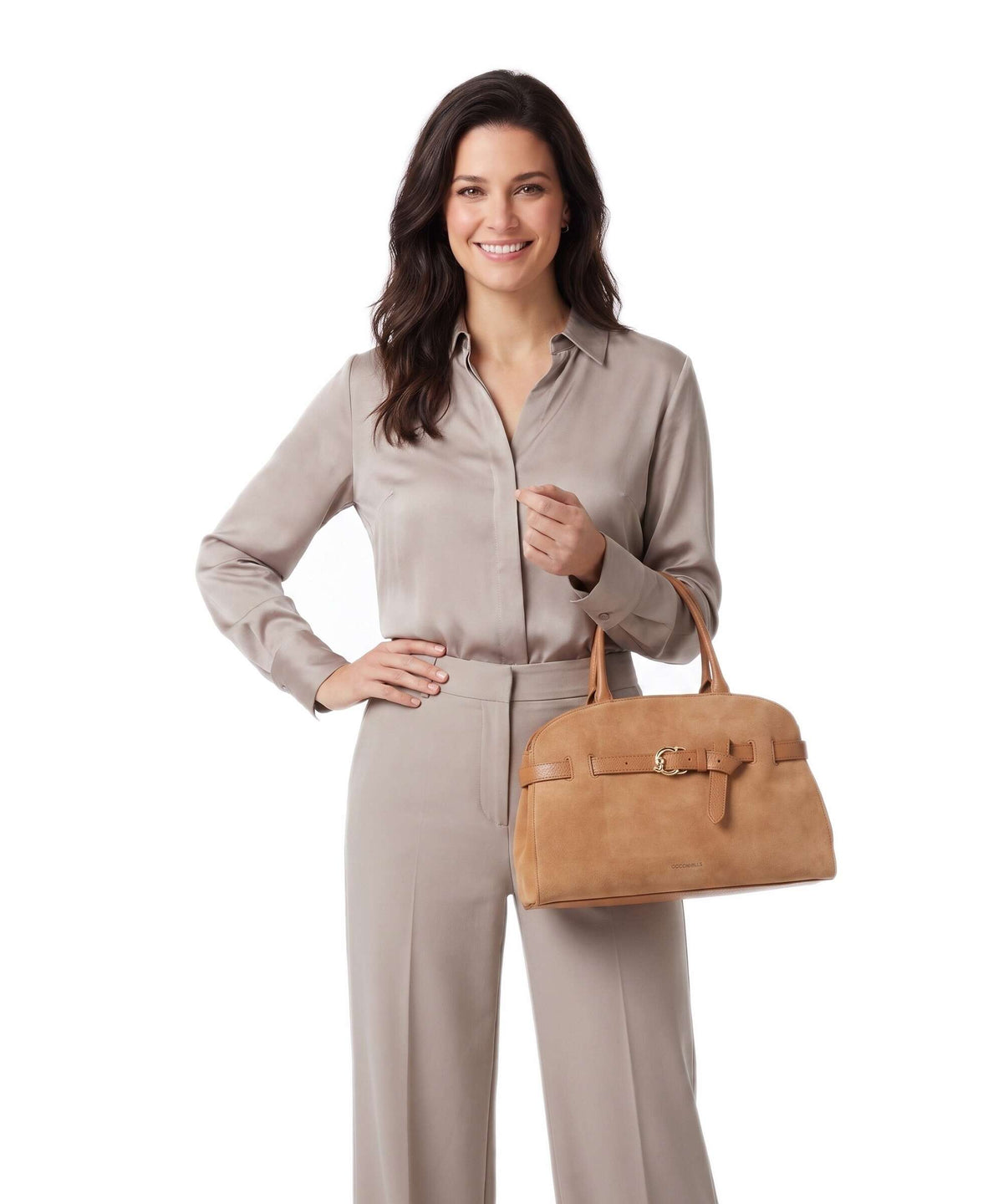 Coccinelle Sabine Suede Handbag robin