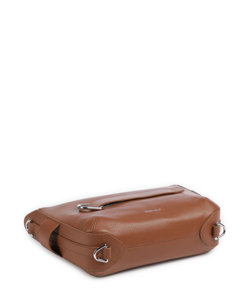 Coccinelle Gretel Ribbon Crossbody bag cognac