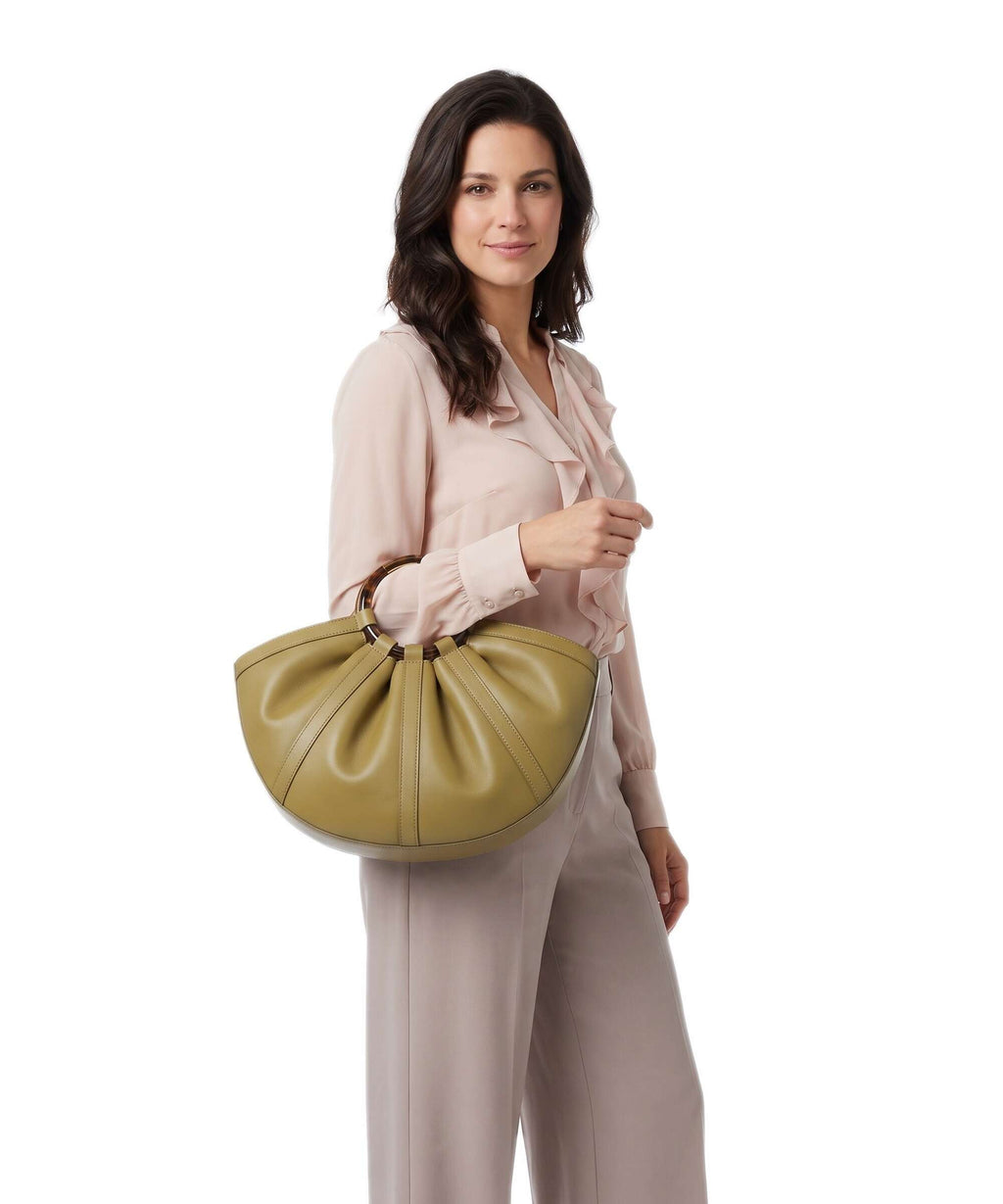 Coccinelle Shell Handbag seagrass