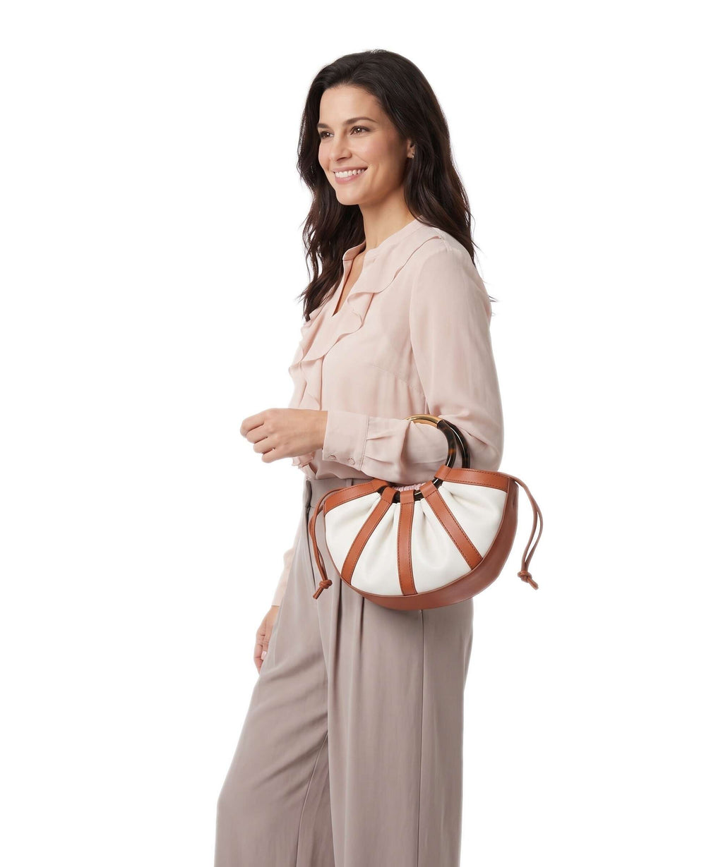 Coccinelle Shell Handbag crab/pearl