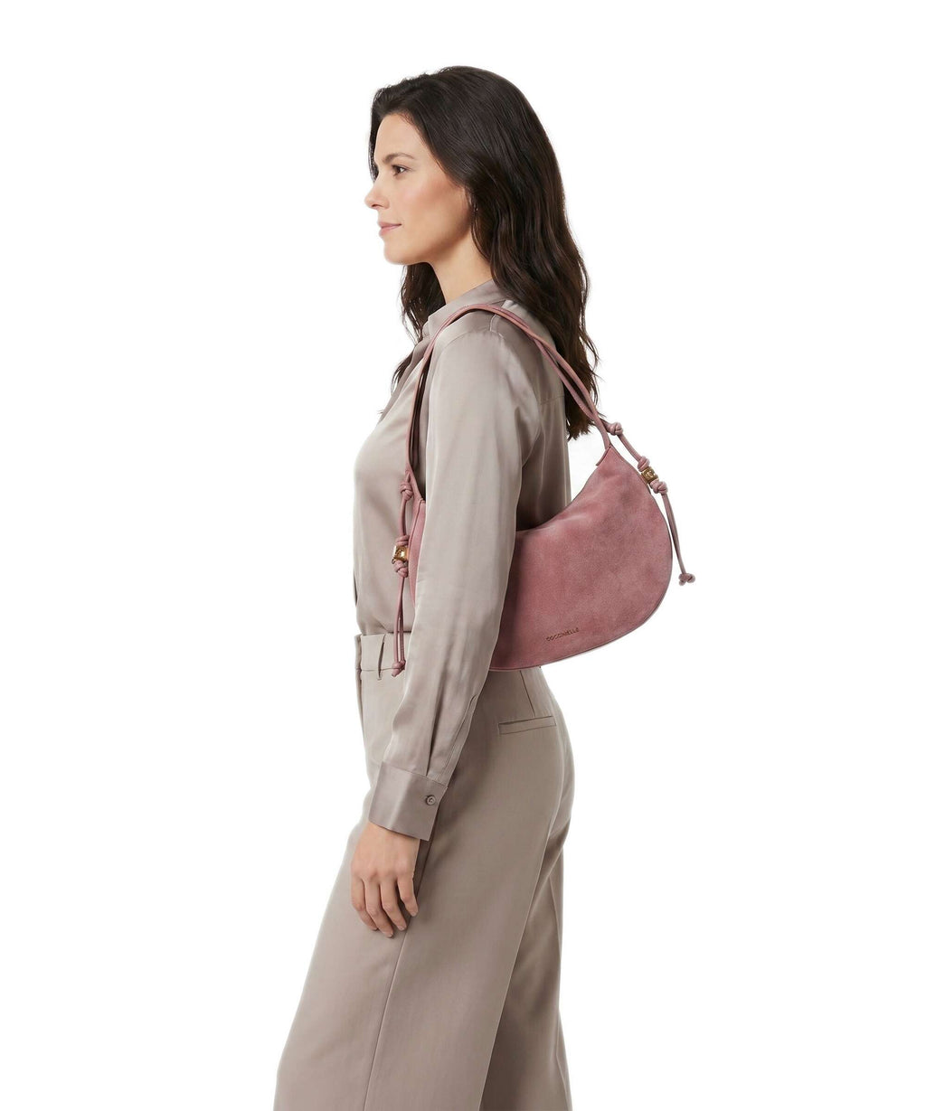 Coccinelle Thess Suede Hobo bag winter rose
