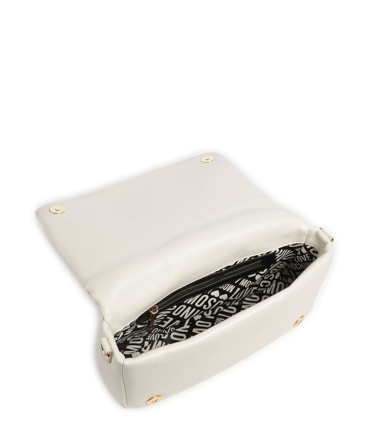Love Moschino Puffy Shoulder bag ivory/black