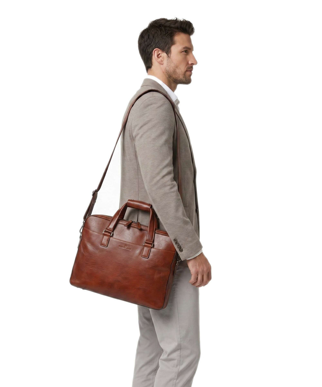 Castelijn & Beerens Gaucho Paul Briefcase cognac