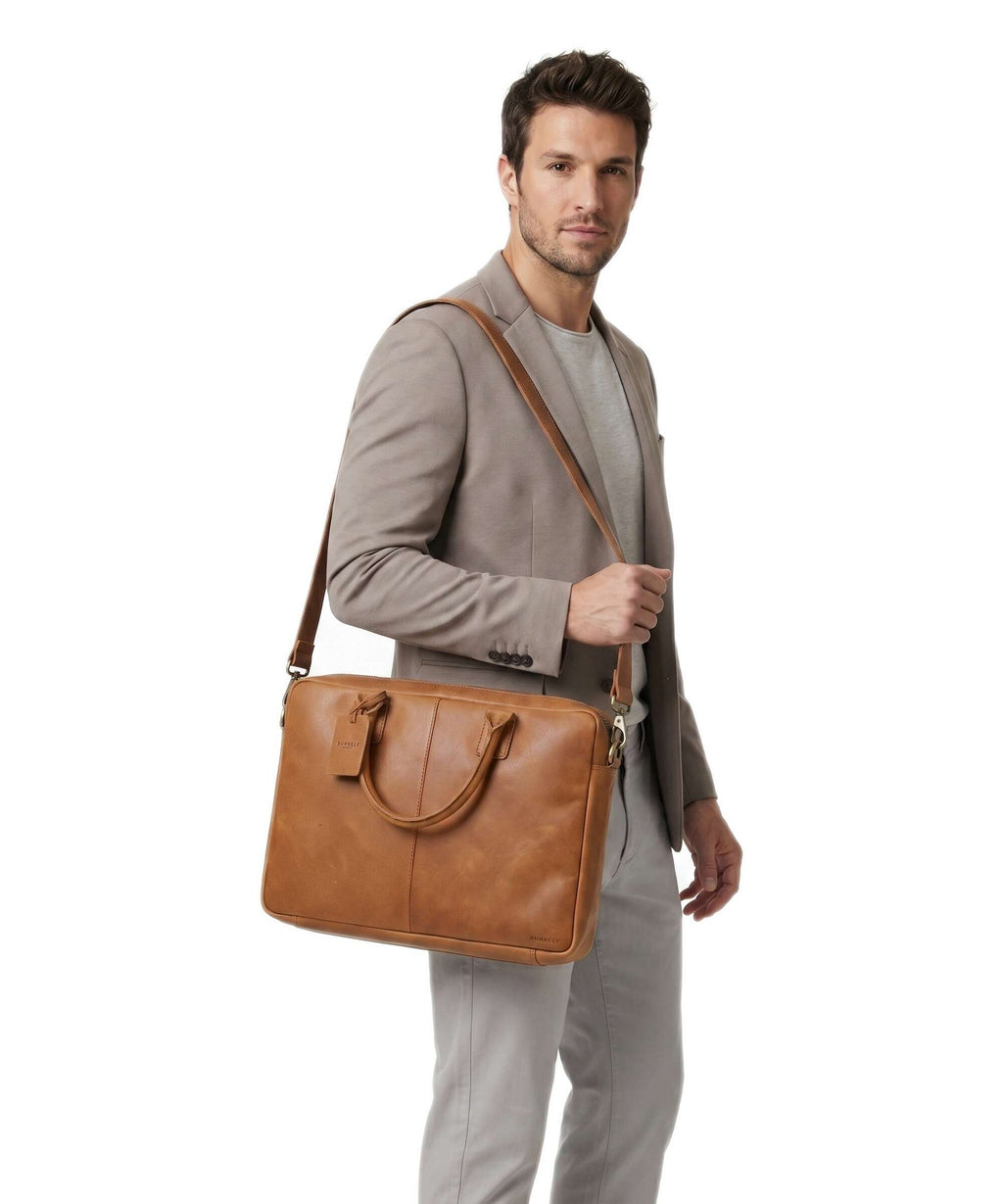 Burkely Vintage Taylor Briefcase cognac