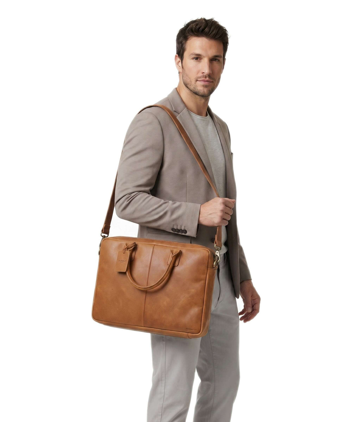 Burkely Vintage Taylor Briefcase cognac