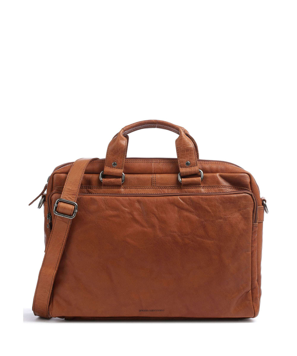 Spikes & Sparrow Bronco Briefcase brandy