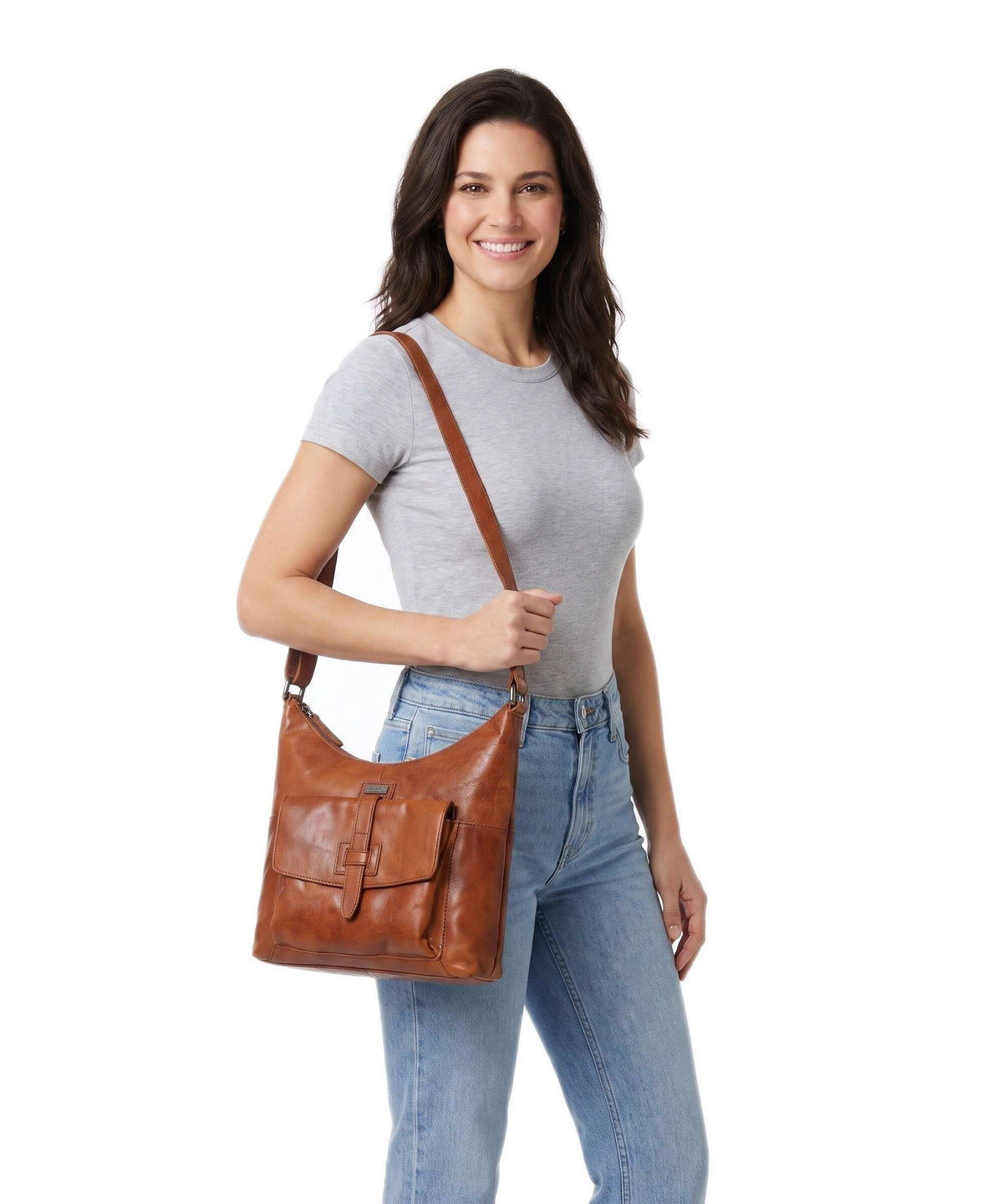 Spikes & Sparrow Bronco Hobo bag brandy