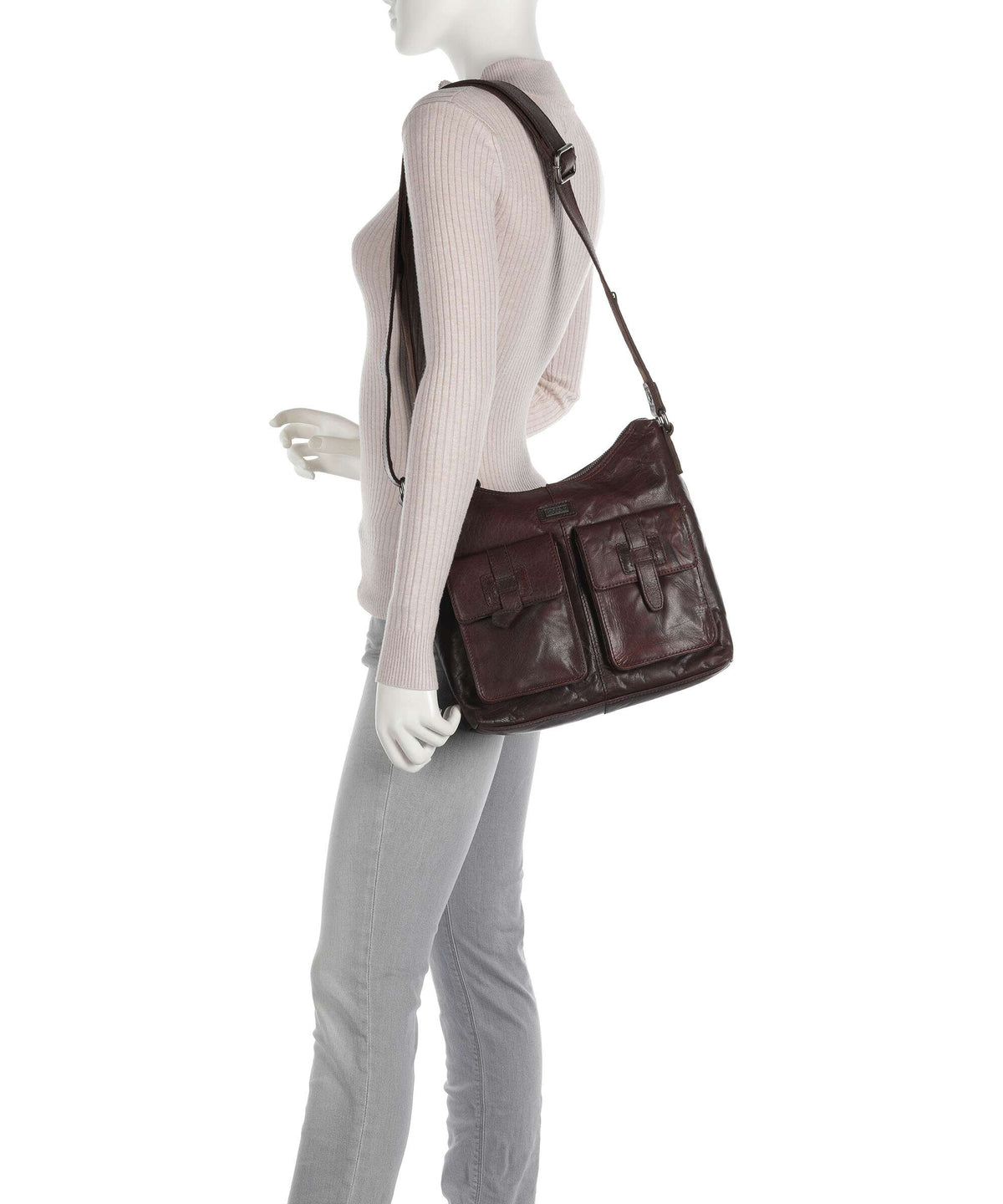 Spikes & Sparrow Bronco Hobo bag dark brown