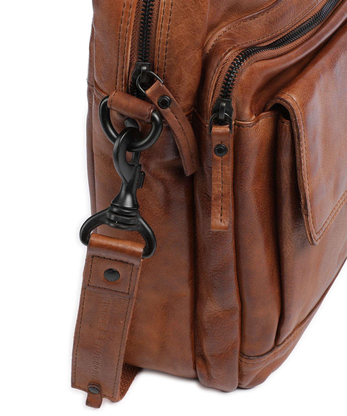 Spikes & Sparrow Apache Briefcase brandy
