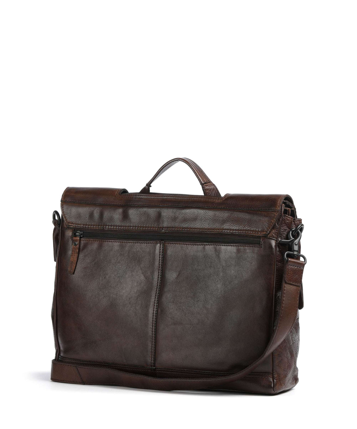 Spikes & Sparrow Apache Benzo Briefcase dark brown
