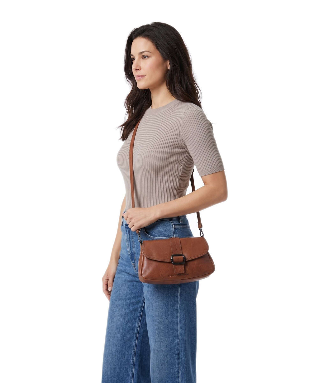 Spikes & Sparrow Bronco Sylvie Crossbody bag brandy