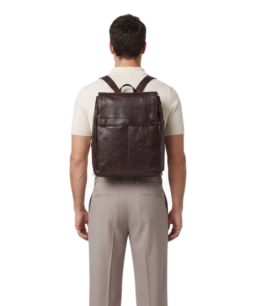 Spikes & Sparrow Apache Ted Laptop backpack dark brown