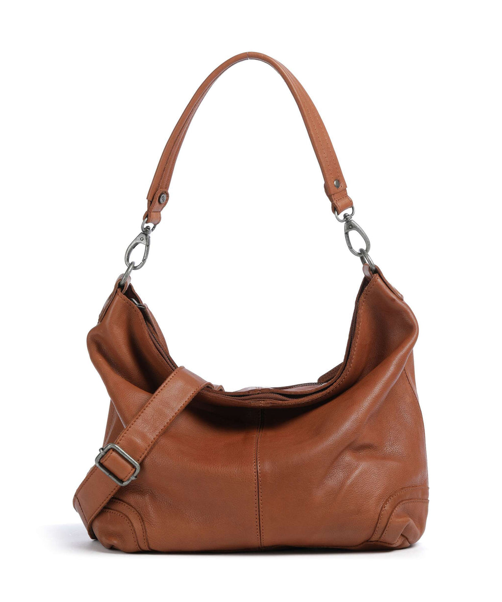 The Chesterfield Brand Washed Waxed Cow Bolivia Hobo bag cognac