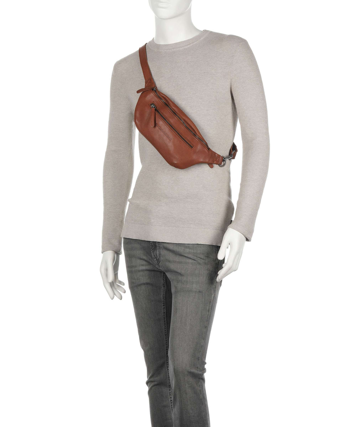 The Chesterfield Brand Washed Waxed Cow Severo Belt bag cognac