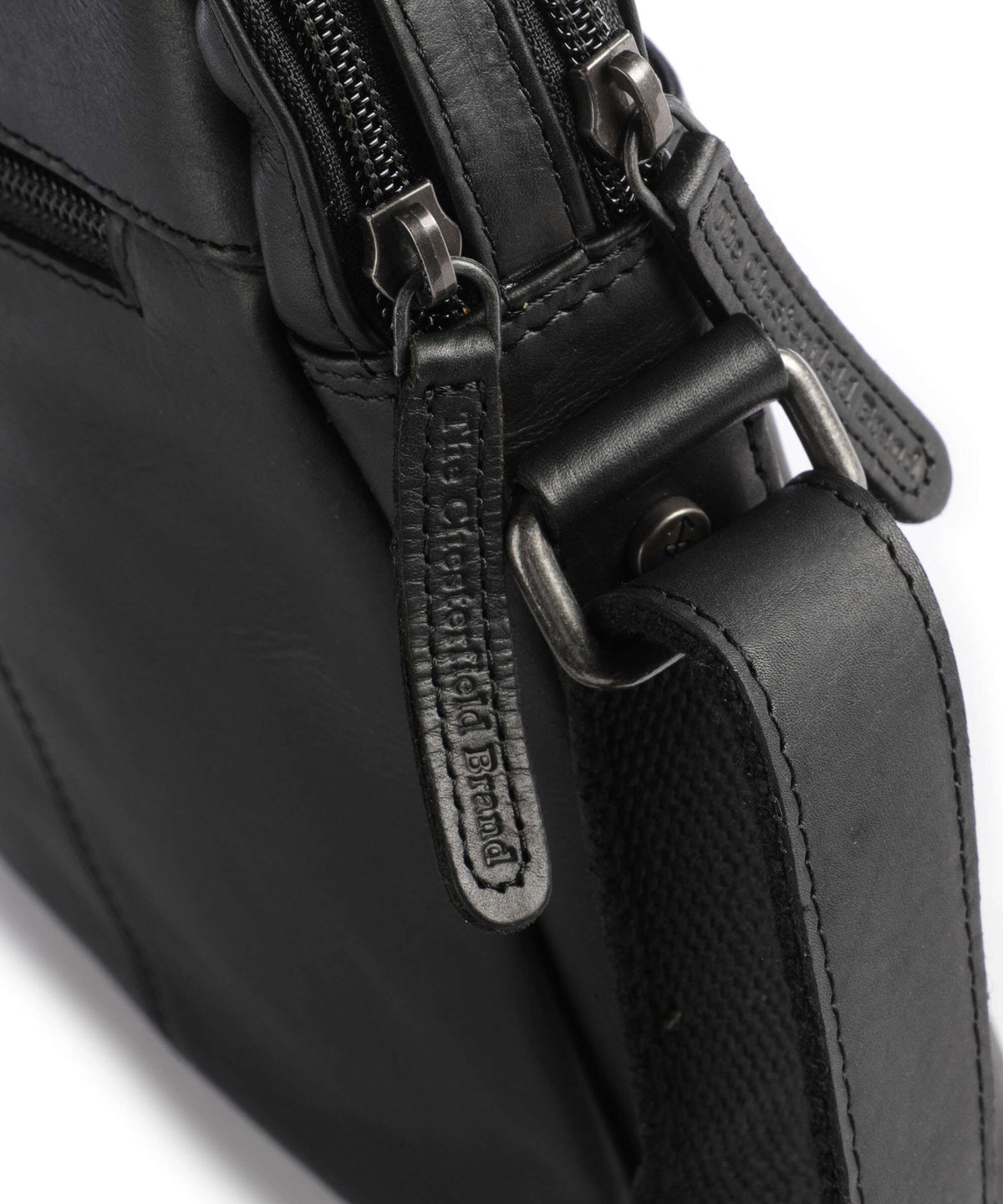 The Chesterfield Brand Wax Pull Up Cow Arnhem Crossbody bag black