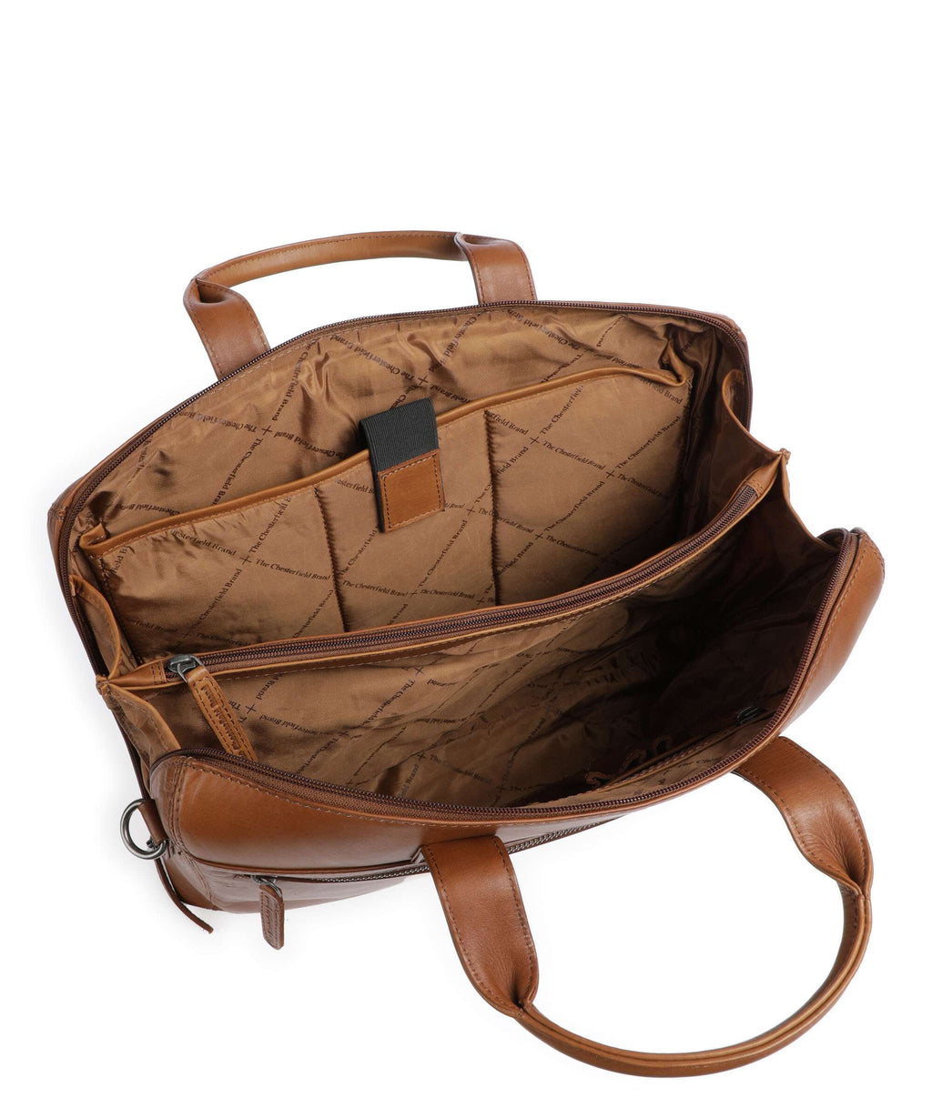 The Chesterfield Brand Levanto Briefcase cognac