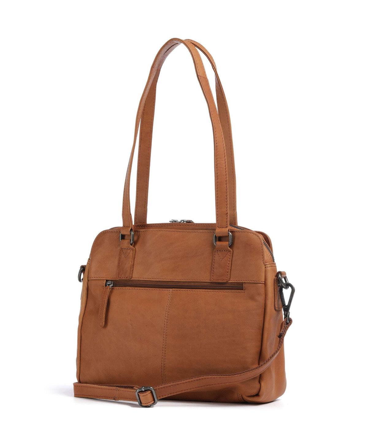 The Chesterfield Brand Wax Pull Up Cow Porlezza Shoulder bag cognac