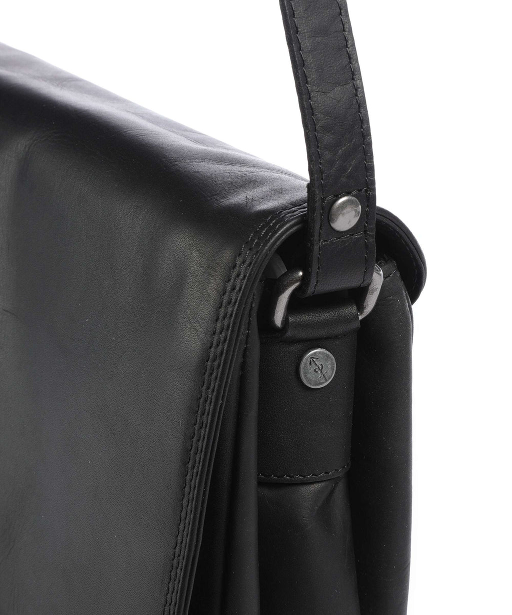 The Chesterfield Brand Wax Pull Up Cow Laverton Crossbody bag black