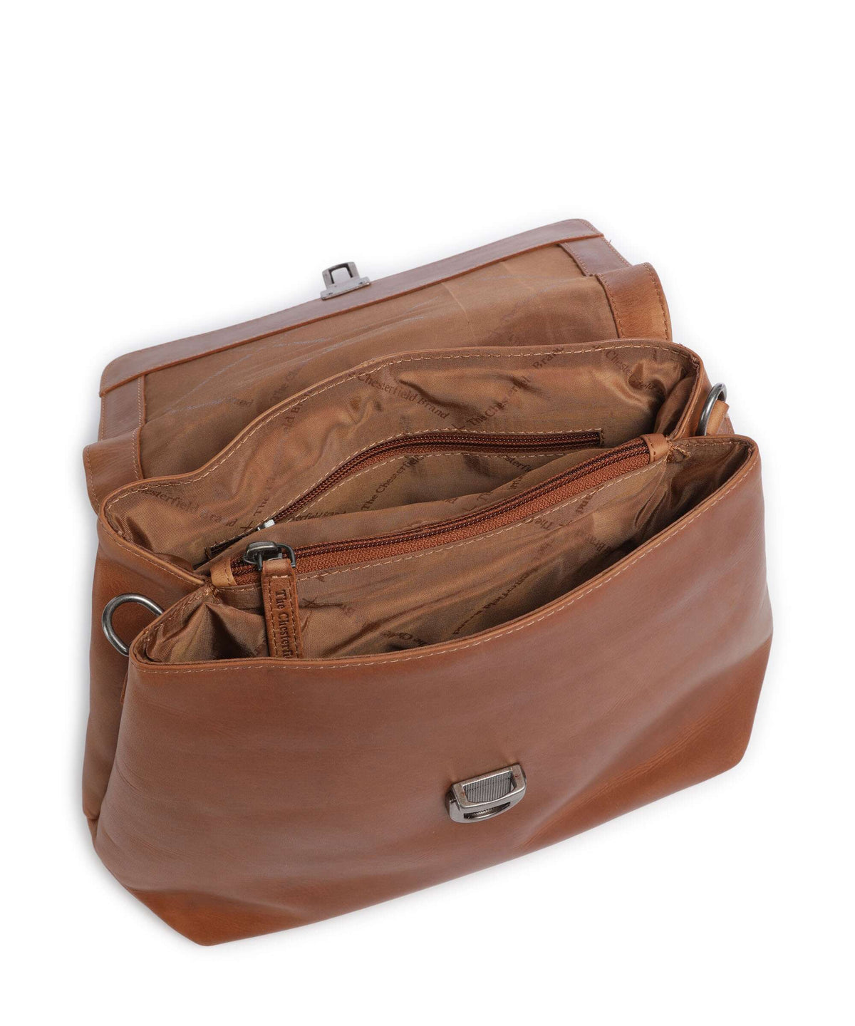 The Chesterfield Brand Wax Pull Up Cow Angera Handbag cognac