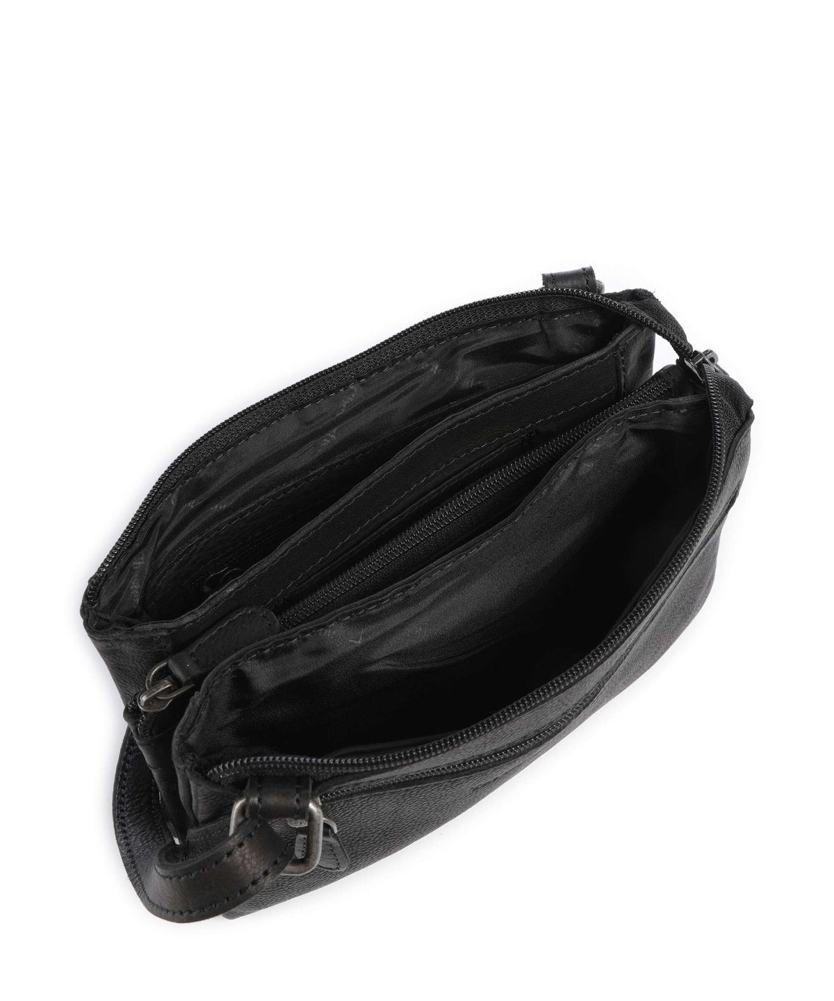 The Chesterfield Brand Washed Waxed Cow Osaka Crossbody bag black