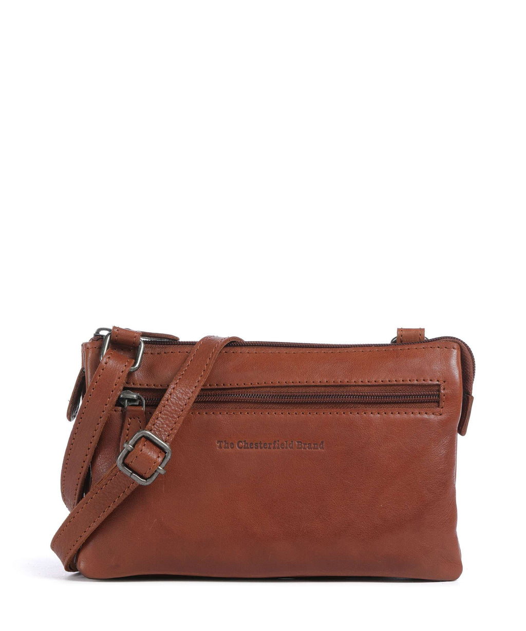 The Chesterfield Brand Washed Waxed Cow Osaka Crossbody bag cognac