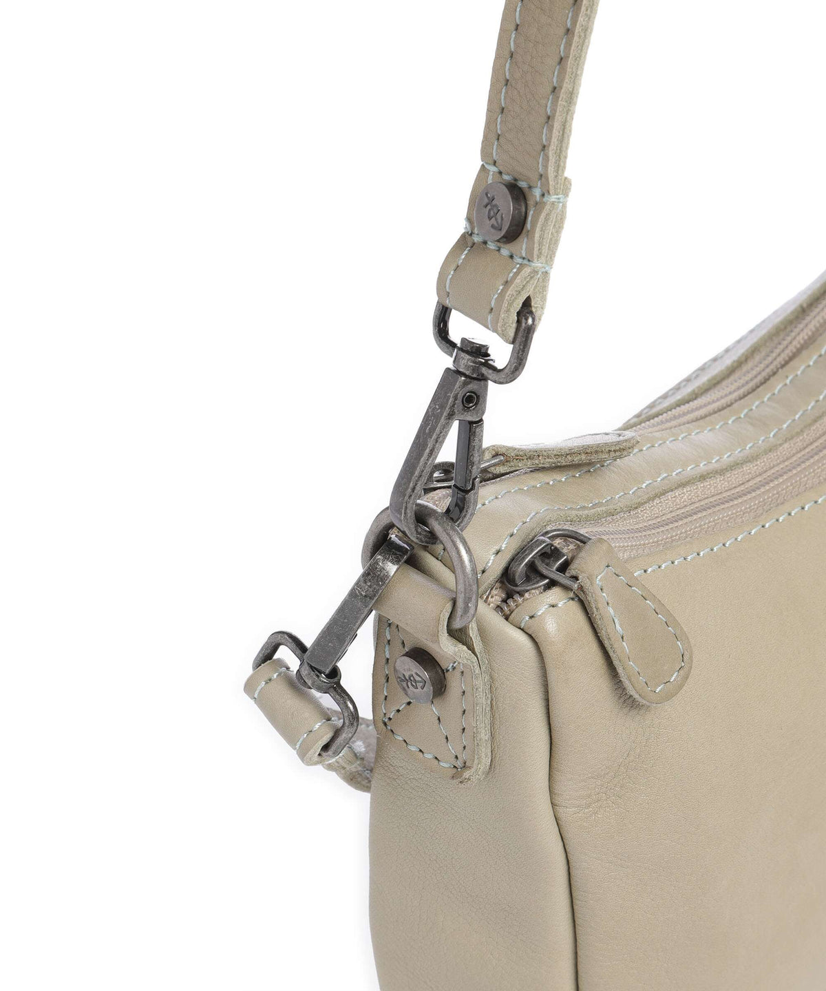 The Chesterfield Brand Washed Waxed Cow Irving Shoulder bag ocean blue
