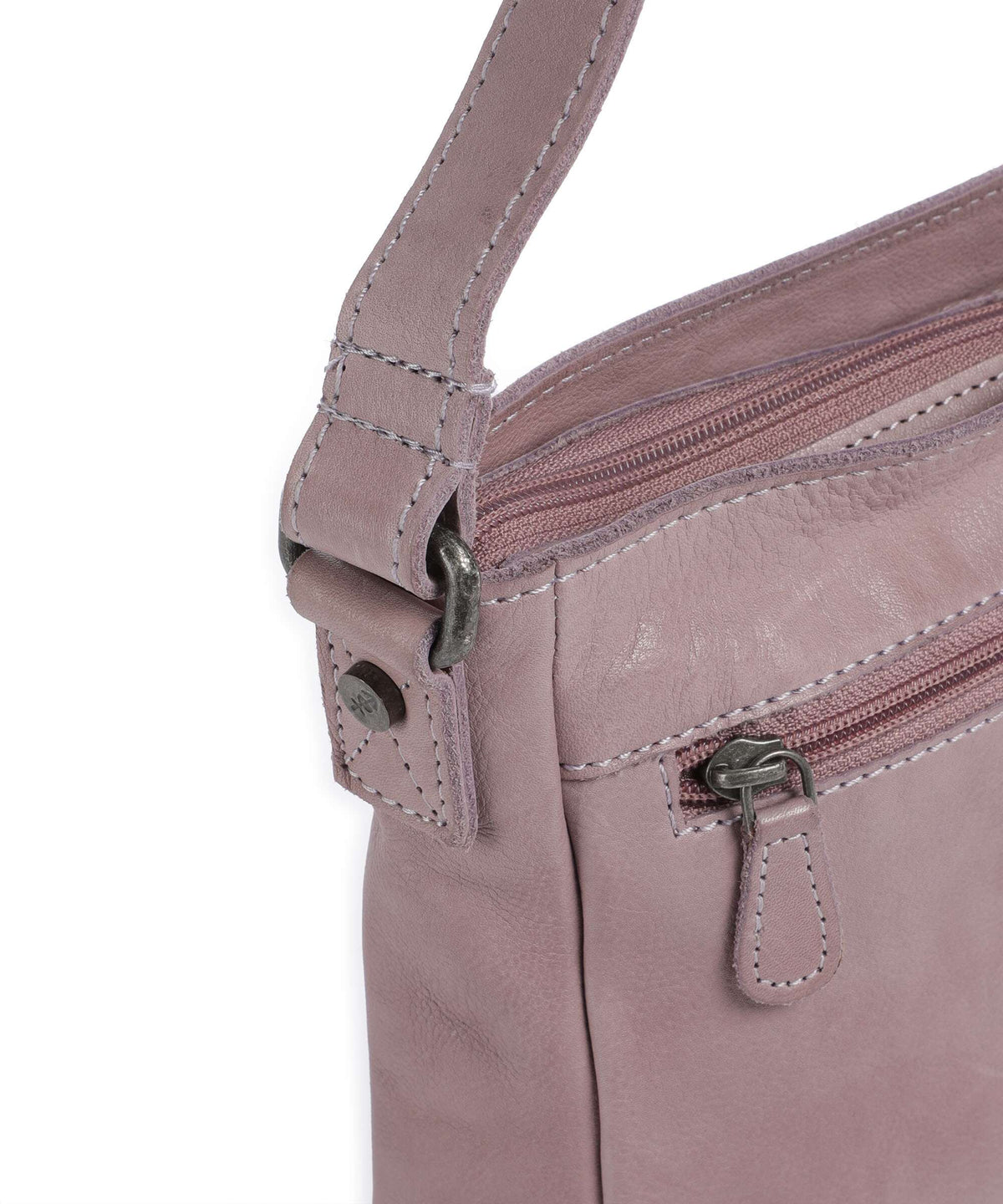 The Chesterfield Brand Washed Waxed Cow Aston Crossbody bag lavender lila