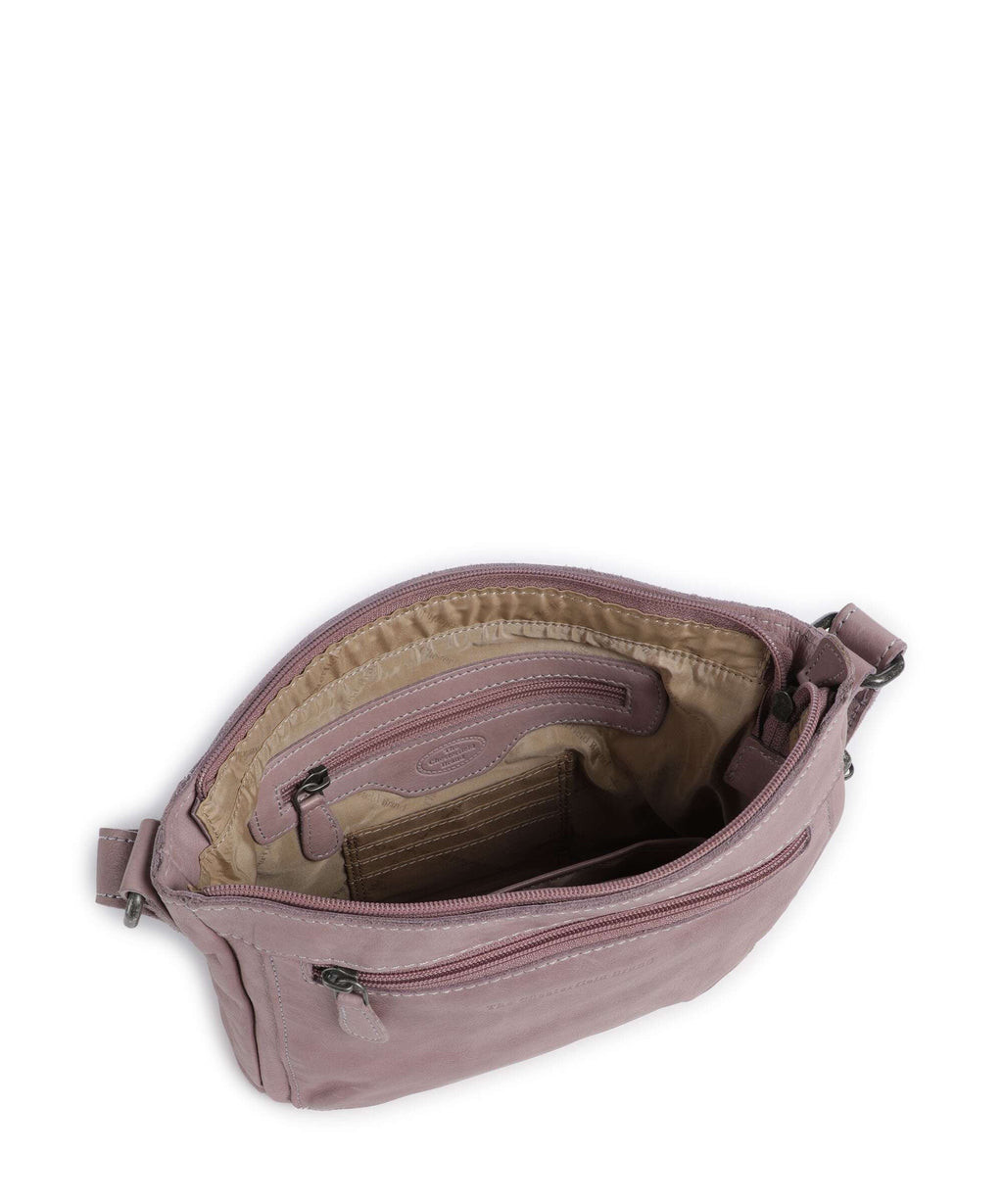 The Chesterfield Brand Washed Waxed Cow Aston Crossbody bag lavender lila