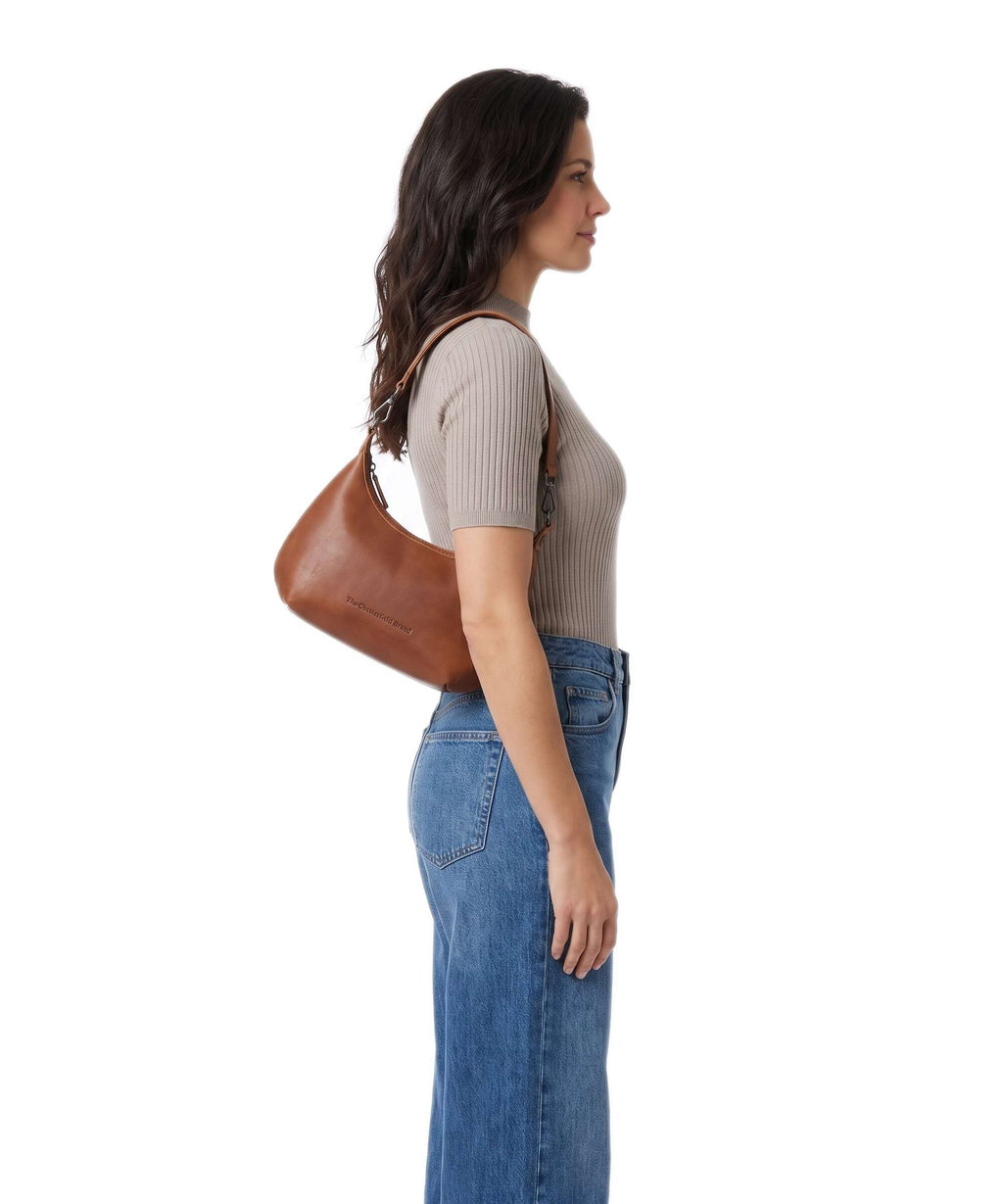 The Chesterfield Brand Wax Pull Up Cow Nancy Shoulder bag cognac