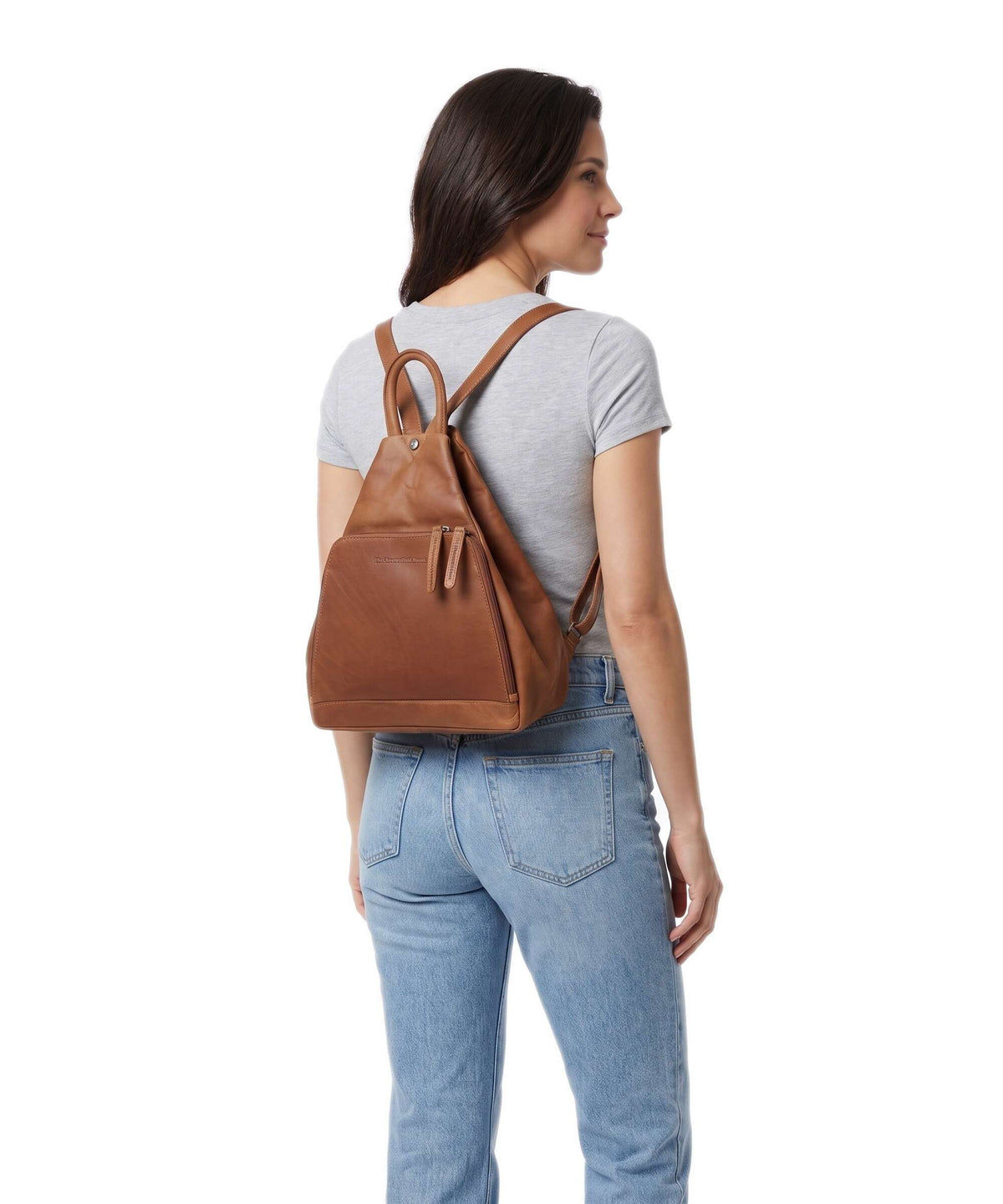 The Chesterfield Brand Wax Pull Up Cow Howard Backpack cognac