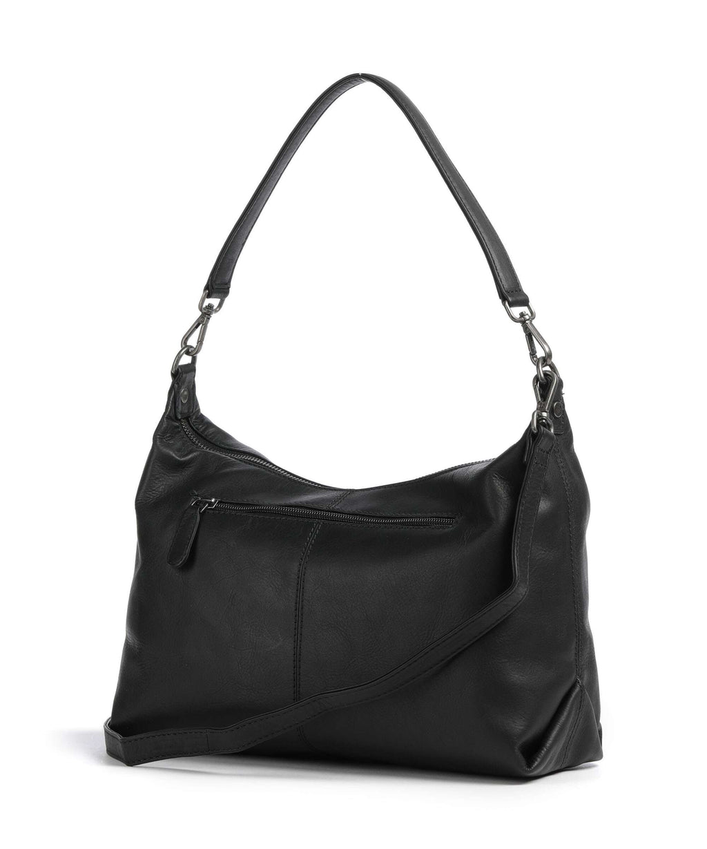 The Chesterfield Brand Wax Pull Up Cow Skara Hobo bag black